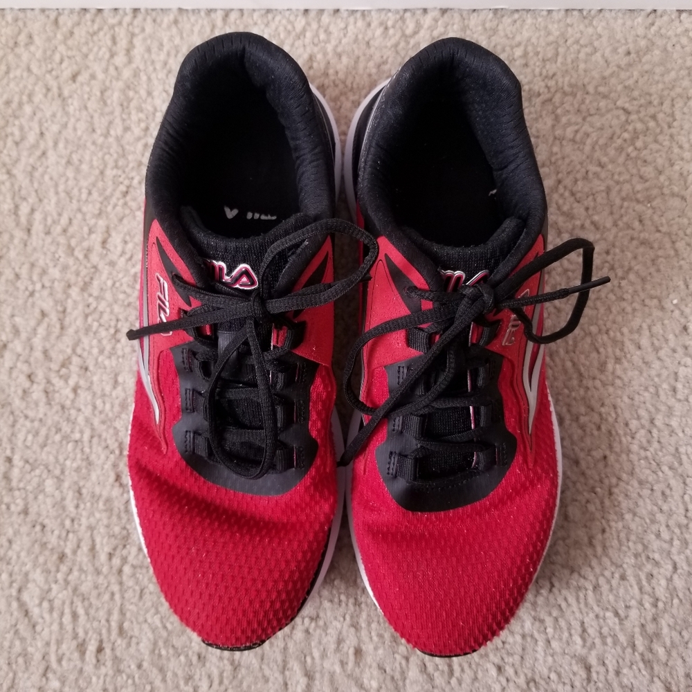 Men's FILA Red and Black Tennis Shoes - Picture 3 of 16